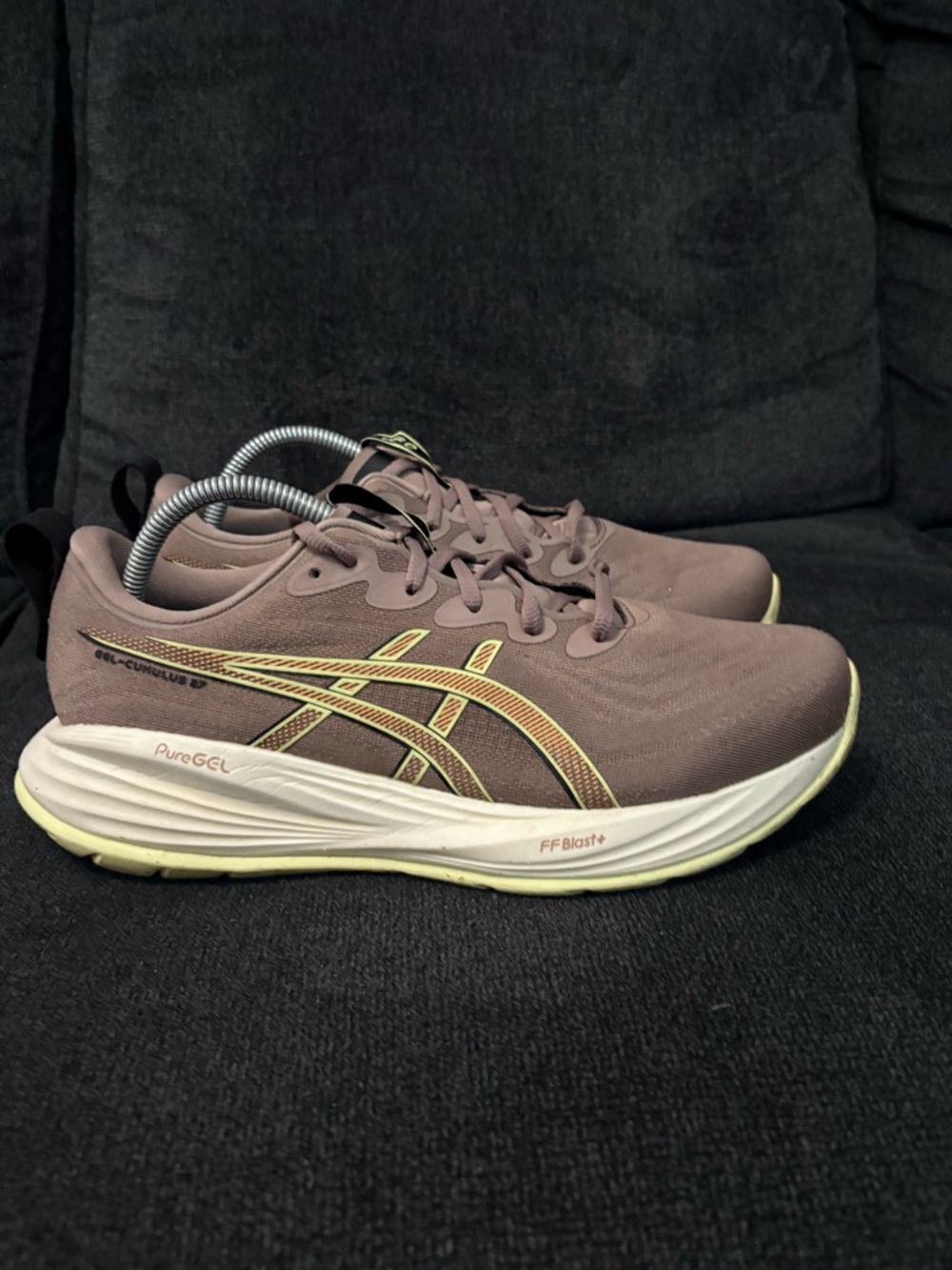 Asics Gel-Cumulus 27 Shoes Men’s 10 Taupe Grey Black Athletic Running Sneakers
